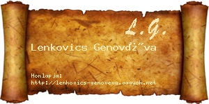 Lenkovics Genovéva névjegykártya